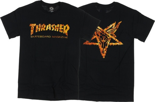 THRASHER PENTAGRAM INFERNO SS Tshirt S-BLACK