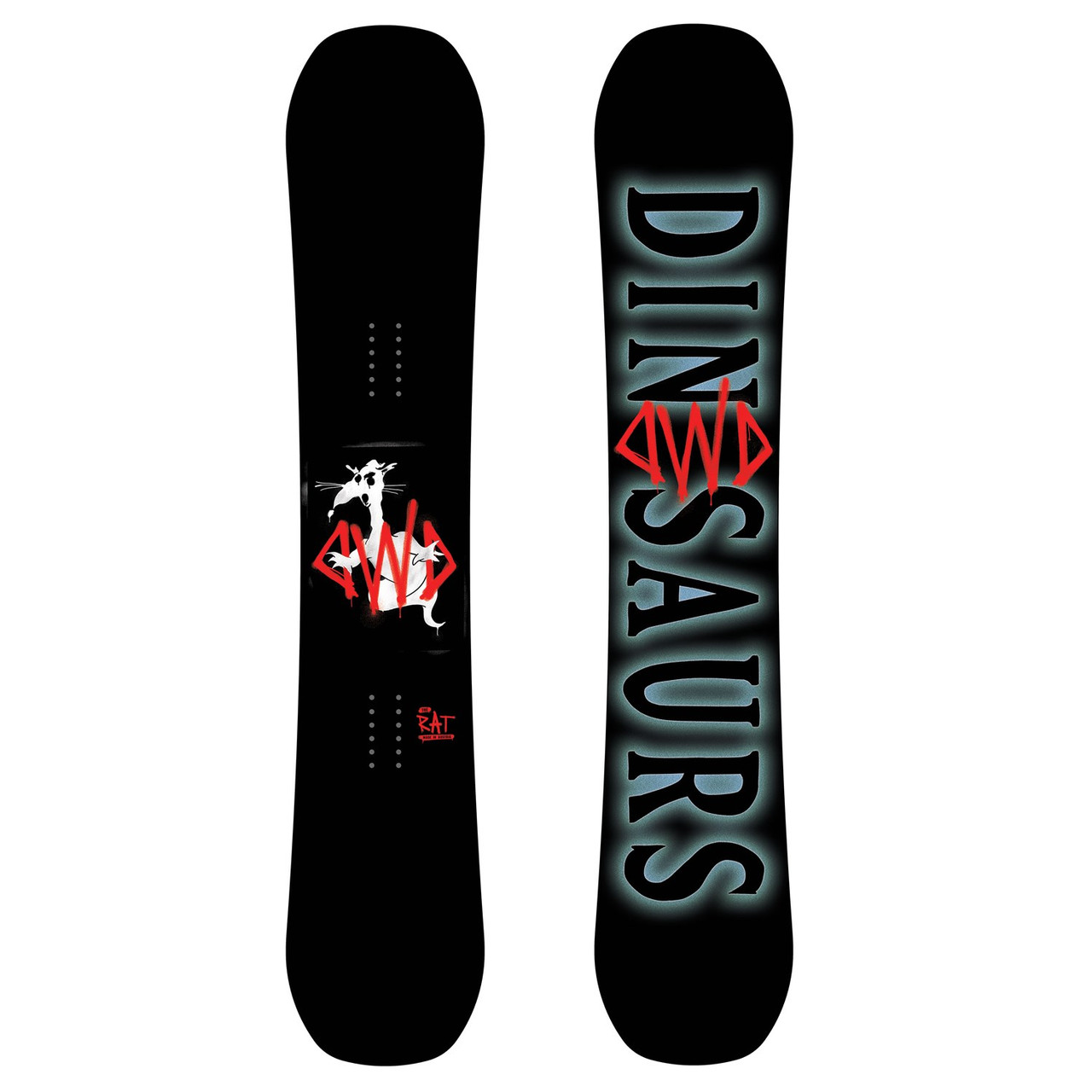 Dinosaurs Will Die Rat Snowboard Black Red 153