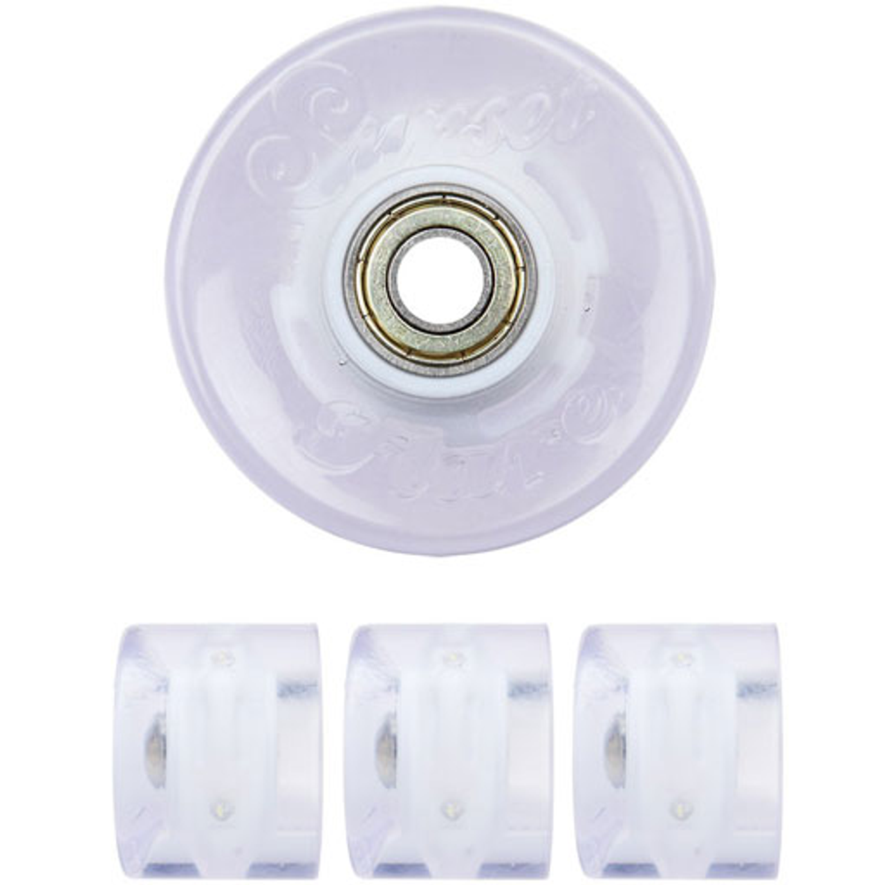 Sunset Wheels 65mm wAbec9 CenterSet LED 78a Clear