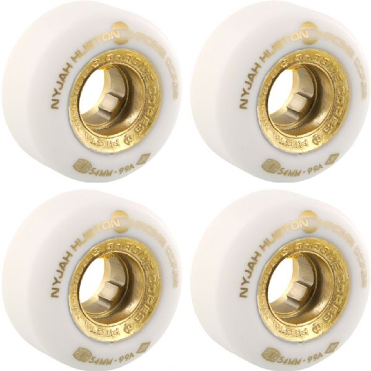 Ricta Nyjah Houston Chrome Core Wheels Set White Gold 54mm/99a