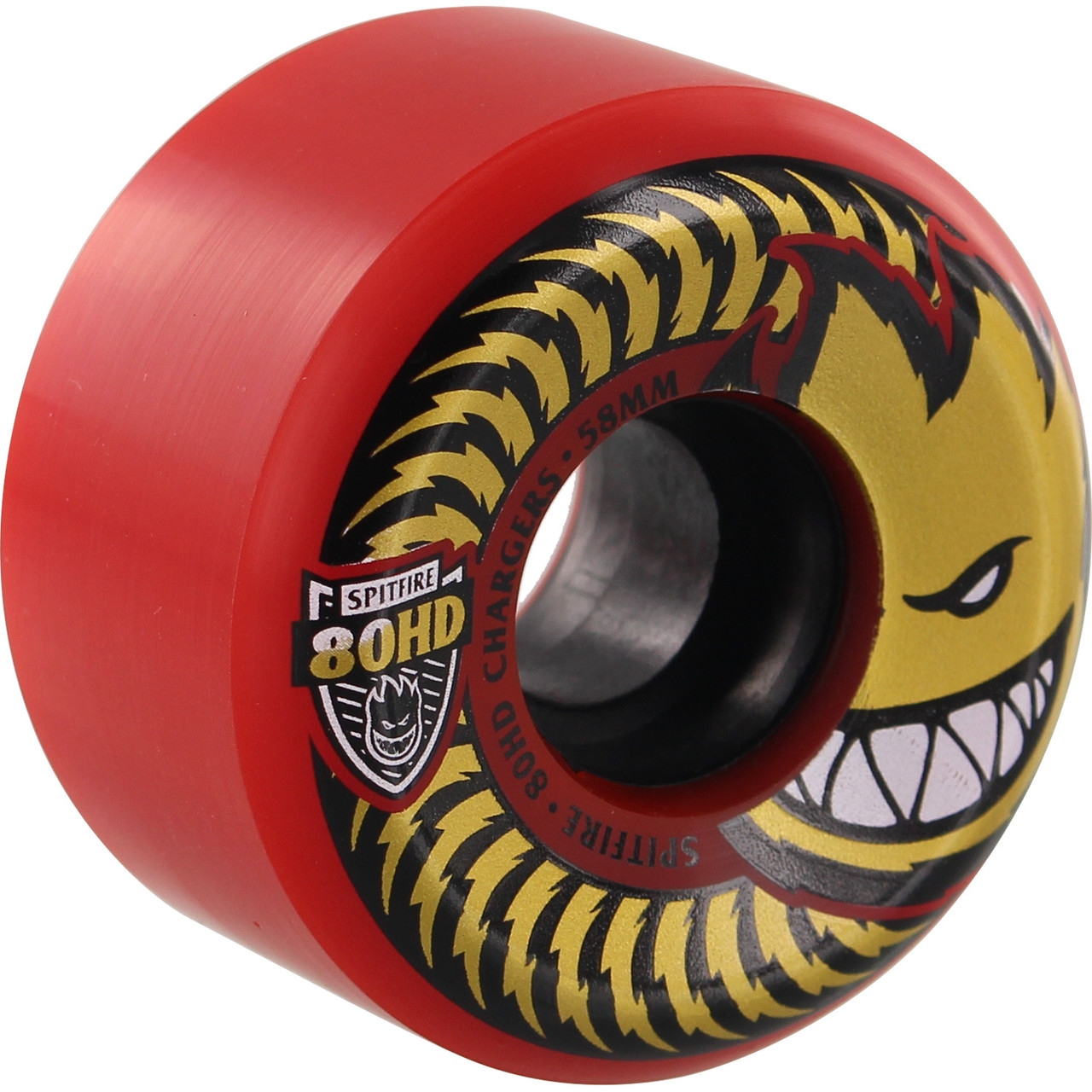 Spitfire 80HD Chargers Wheels Set Red Gold 58mm