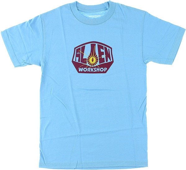 ALIEN WORKSHOP OG LOGO SS TSHIRT SMALL CAROLINA BLUE/BURGUNDY