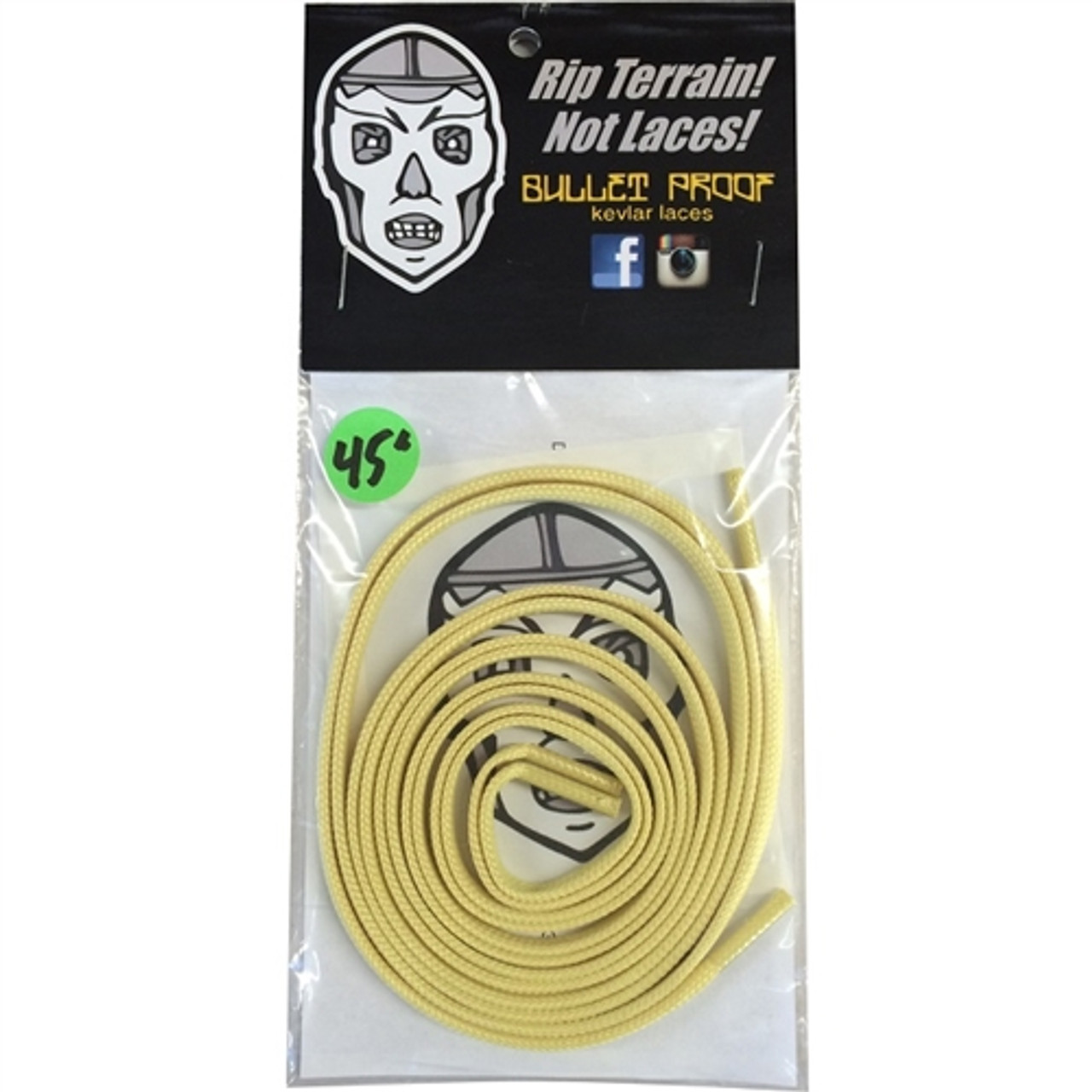 BULLETPROOF KEVLR SHOE LACES 45" GOLD