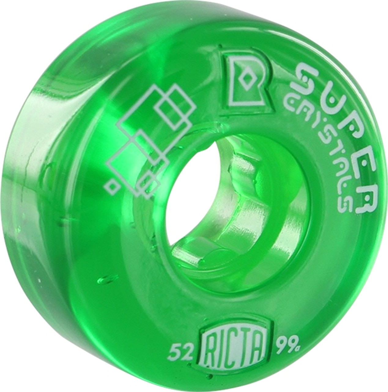 RICTA SUPER CRYSTALS II 52mm 99a CLEAR GREEN WHEELS SET