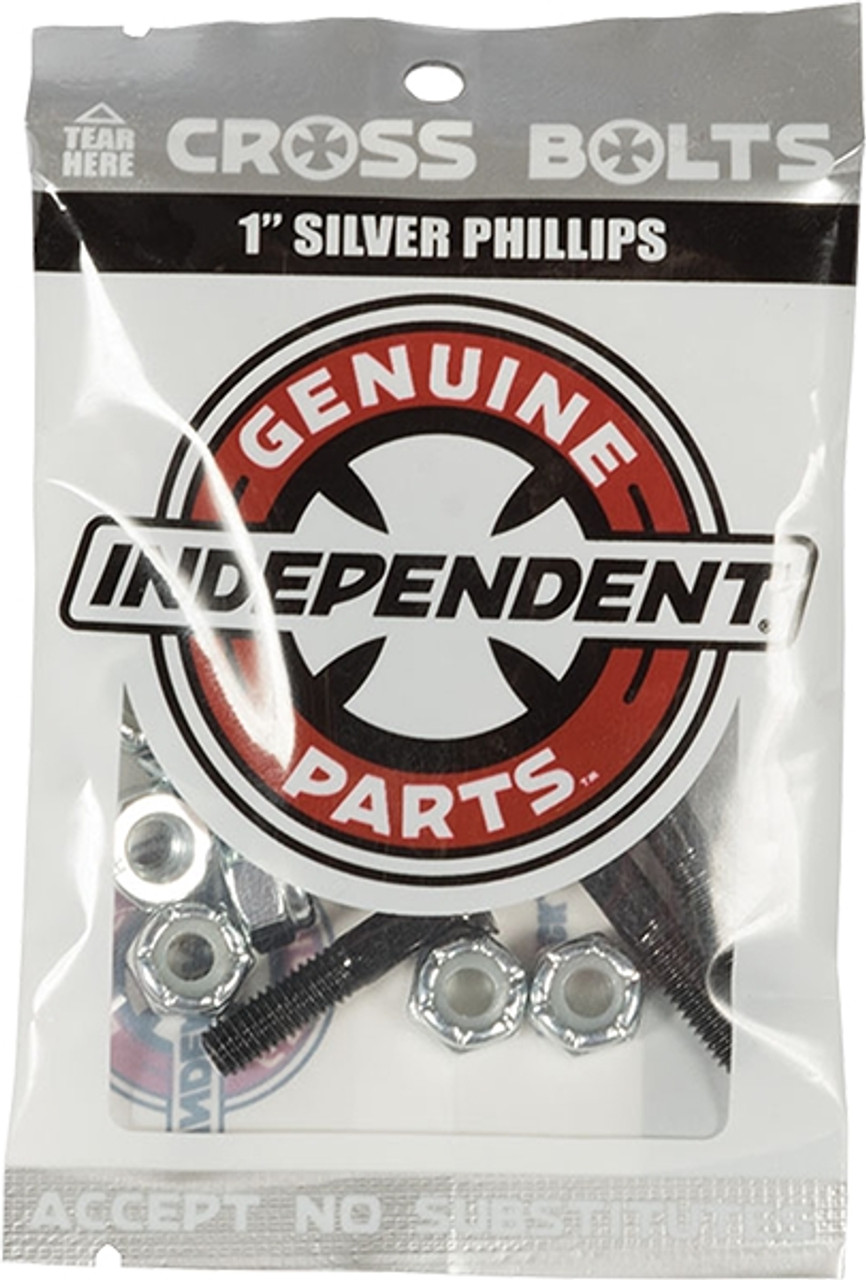 INDEPENDENT CROSS BOLTS 1" PHILLIPS BLK/SIL 1set