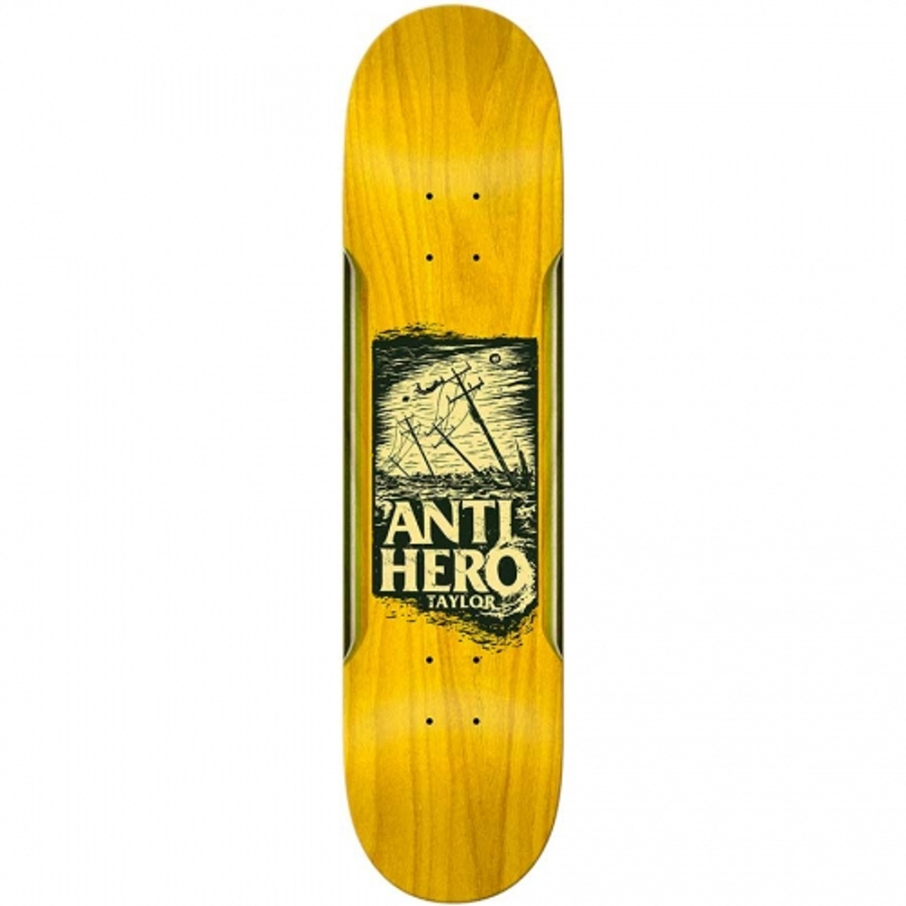 Real Taylor Hurricane Skate Deck Yellow Green 8.4