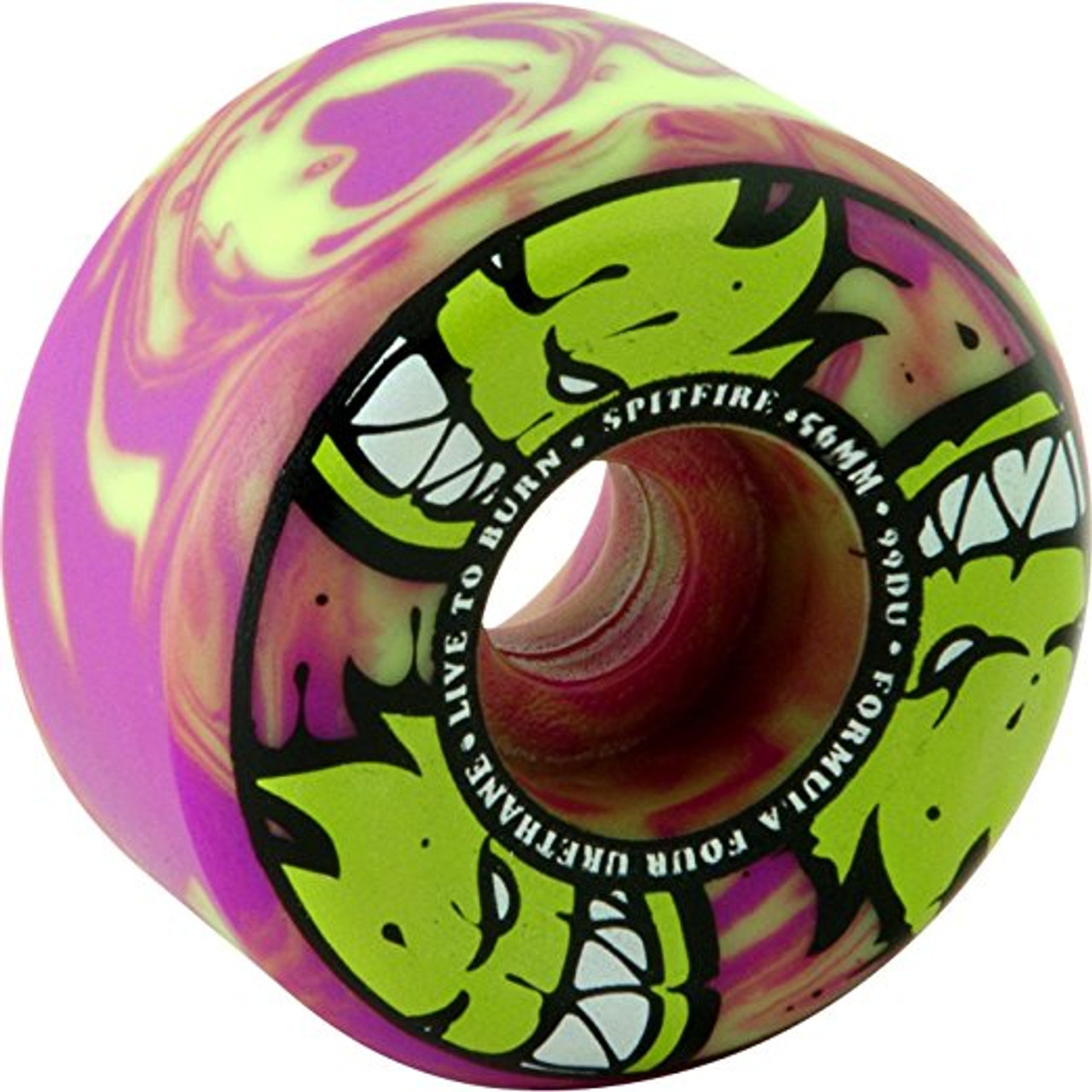 Spitfire F4 Afterburner Conical Full Wheels Set Green Purple 56mm/99d