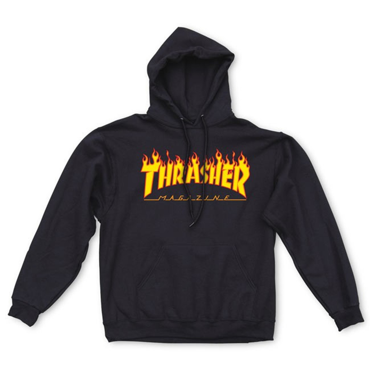 Thrasher Flame Hoody Black Small