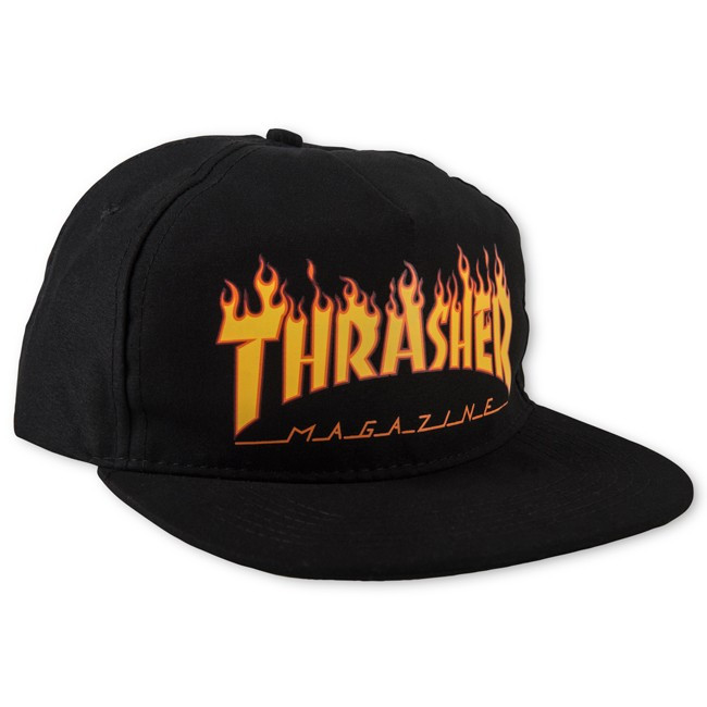 Thrasher Flame Hat Black Orange 