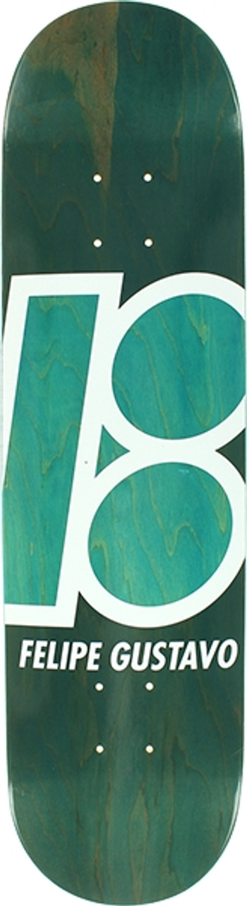 PLAN B FELIPE STAINED SKATE DECK-8.0 TEAL