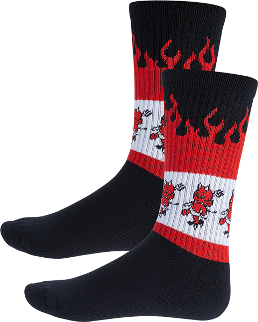 PSOCKADELIC DEVIL SKATES CREW SOCKS 1PR