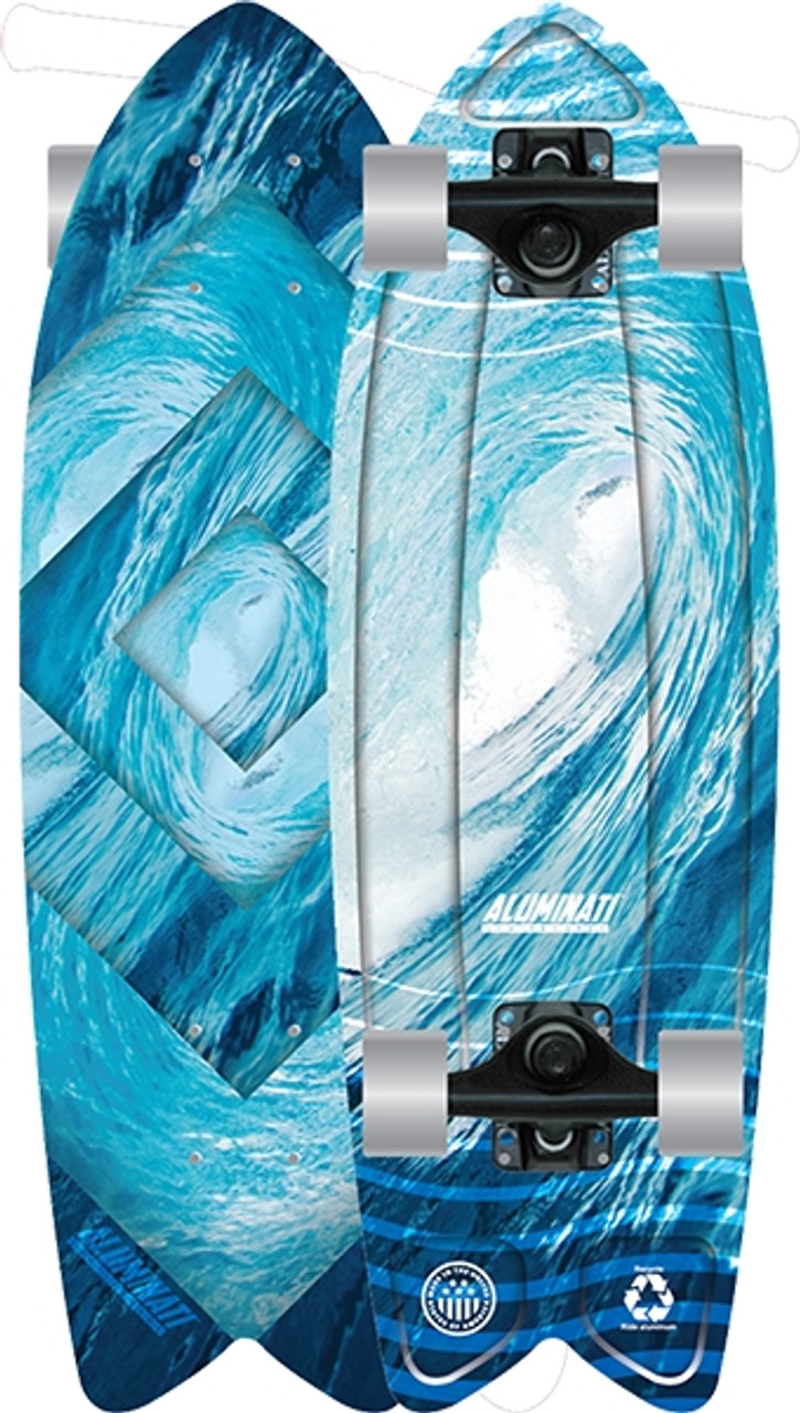 ALUMINATI BLUE CRUSH WINGNUT SKATEBOARD COMPLETE-8x25.25