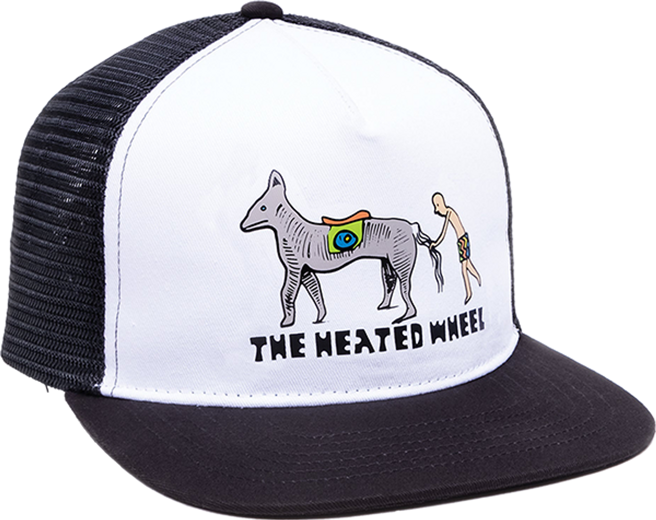 THE HEATED WHEEL SIRE MESH HAT ADJ-WHT/BLK