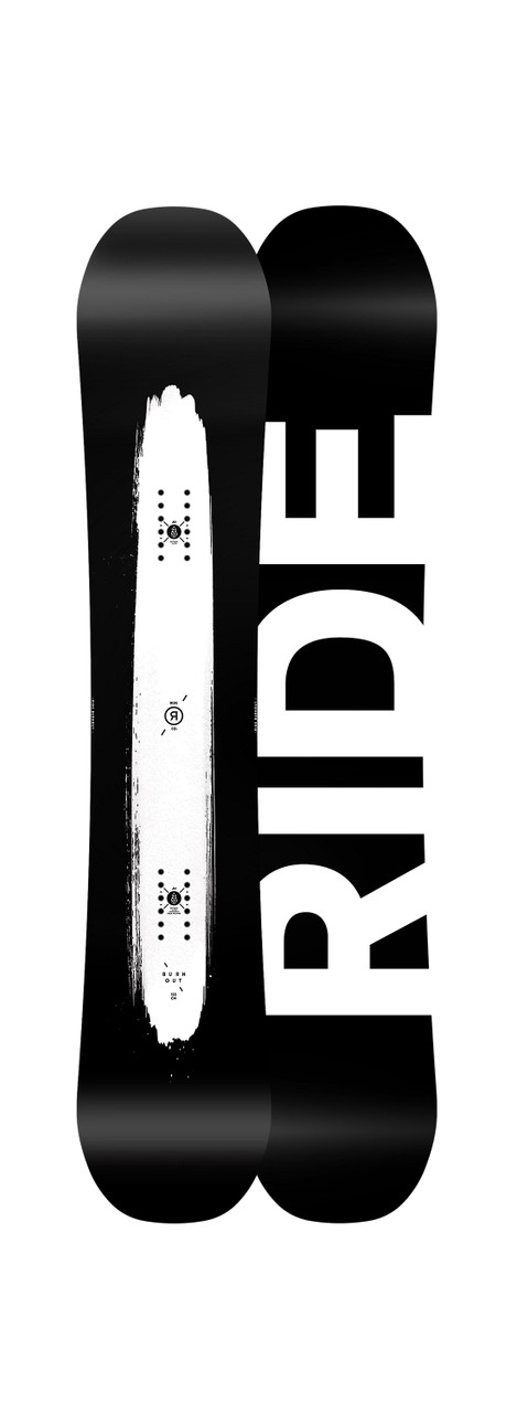 Ride Burnout Snowboard Black White 160