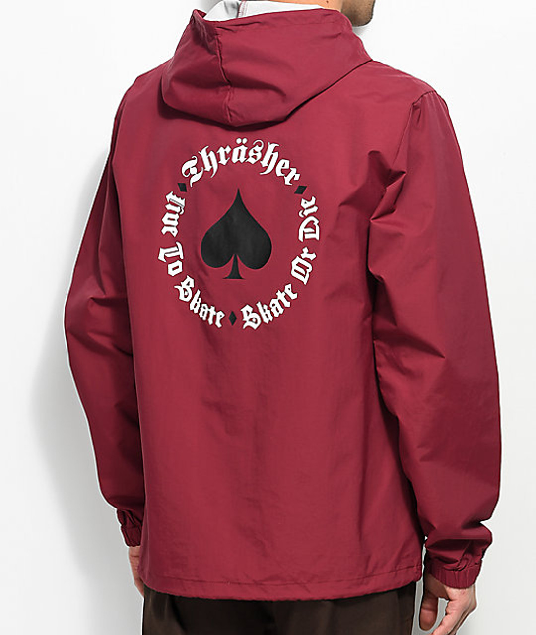 Thrasher New Oath Coach Jacket Burgandy L