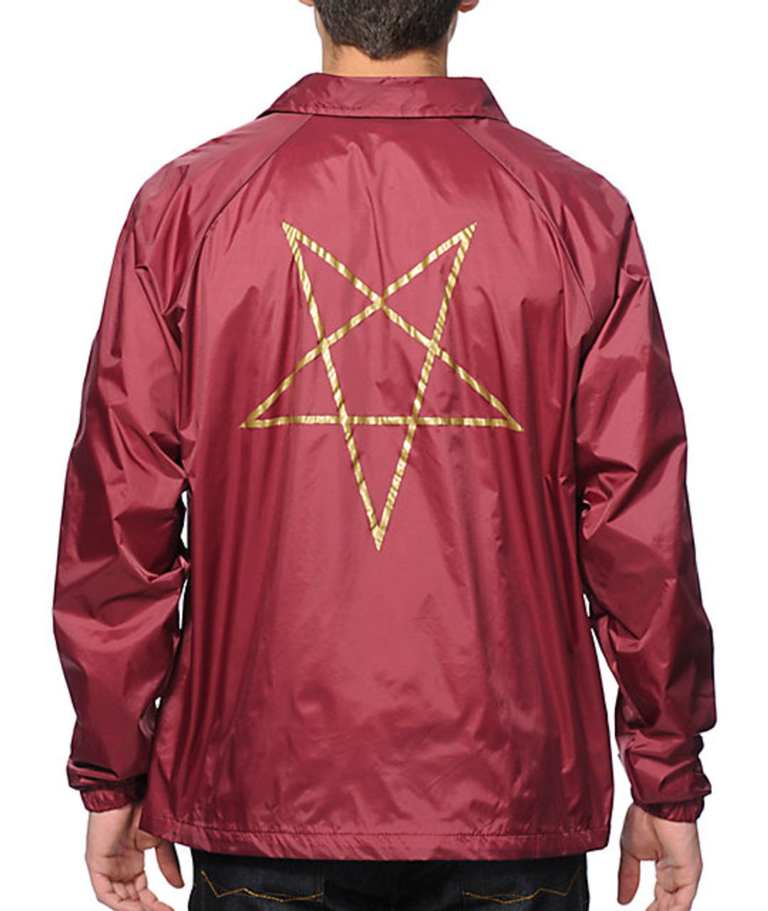 Thrasher Pentagram Coach Jacket Maroon XL