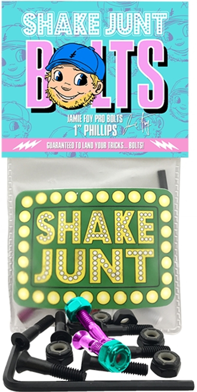 SHAKE JUNT FOY 1" PHILLIPS HARDWARE BLK/TEAL/PINK 1set