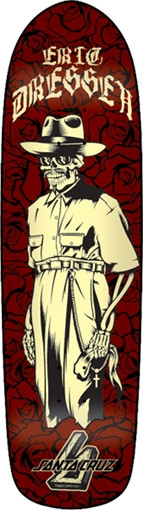 SANTA CRUZ DRESSEN SKELETON SKATEBOARD DECK-8.75x31.9 powerply