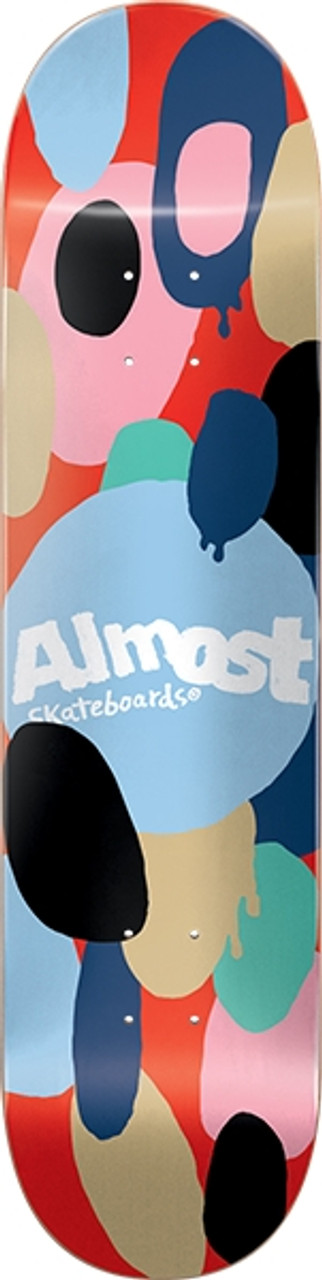 ALMOST SPOTTED SKATE DECK-8.0 RED/LT.BLUE/ASST