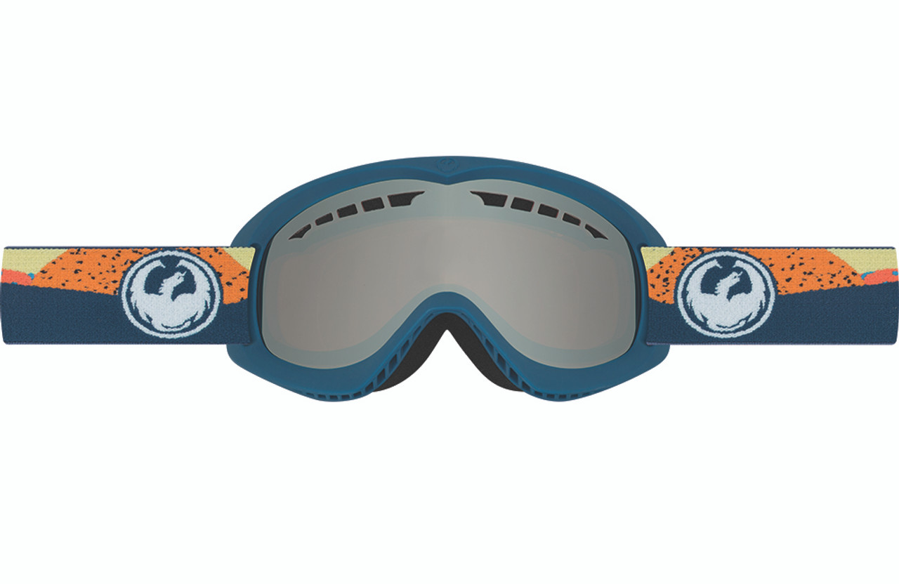 Dragon DX 8 Snow Goggles Blue Kick Orange Amber ION