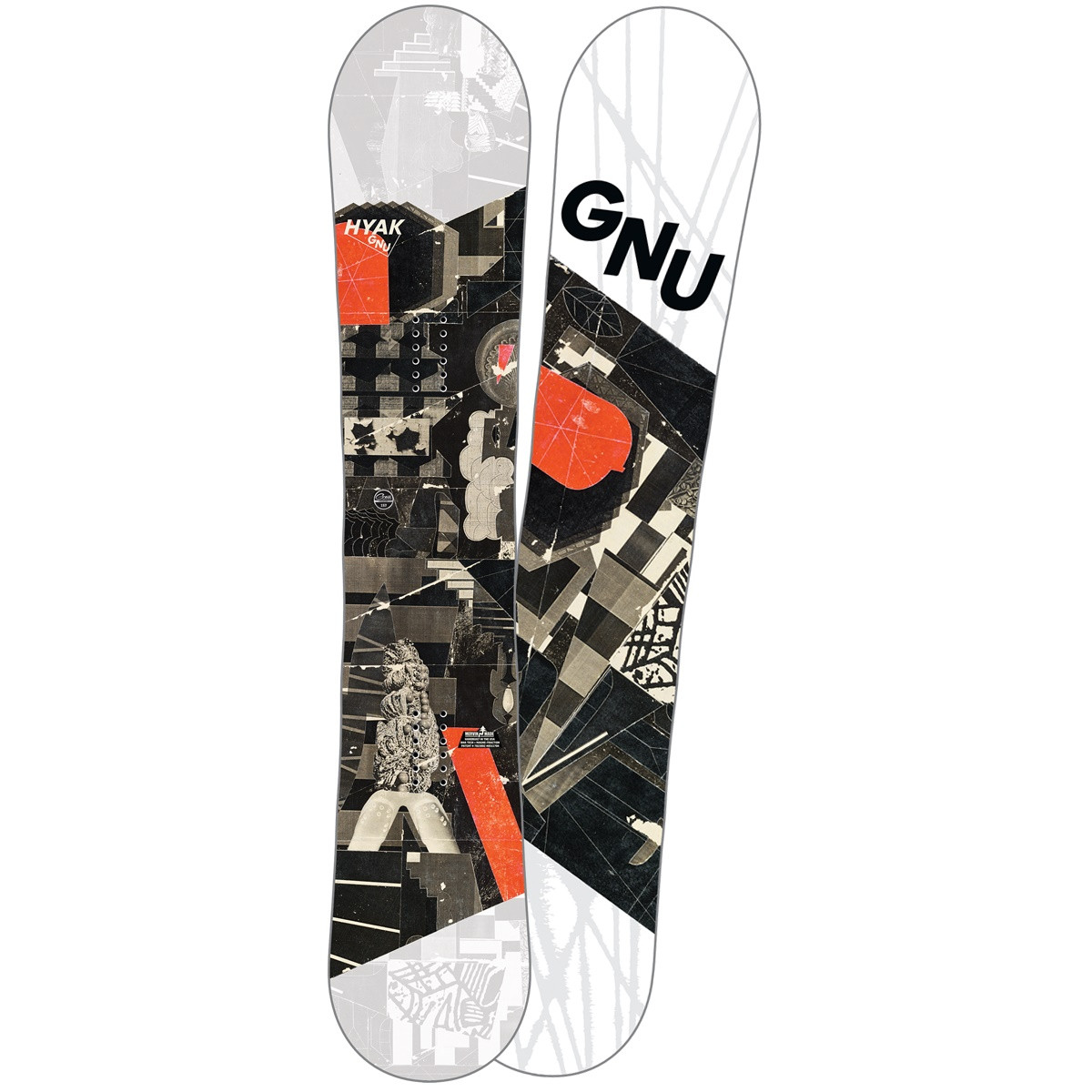Gnu Hyak Btx 2018 Snowboard Grey Orange 157W | Boardparadise.com