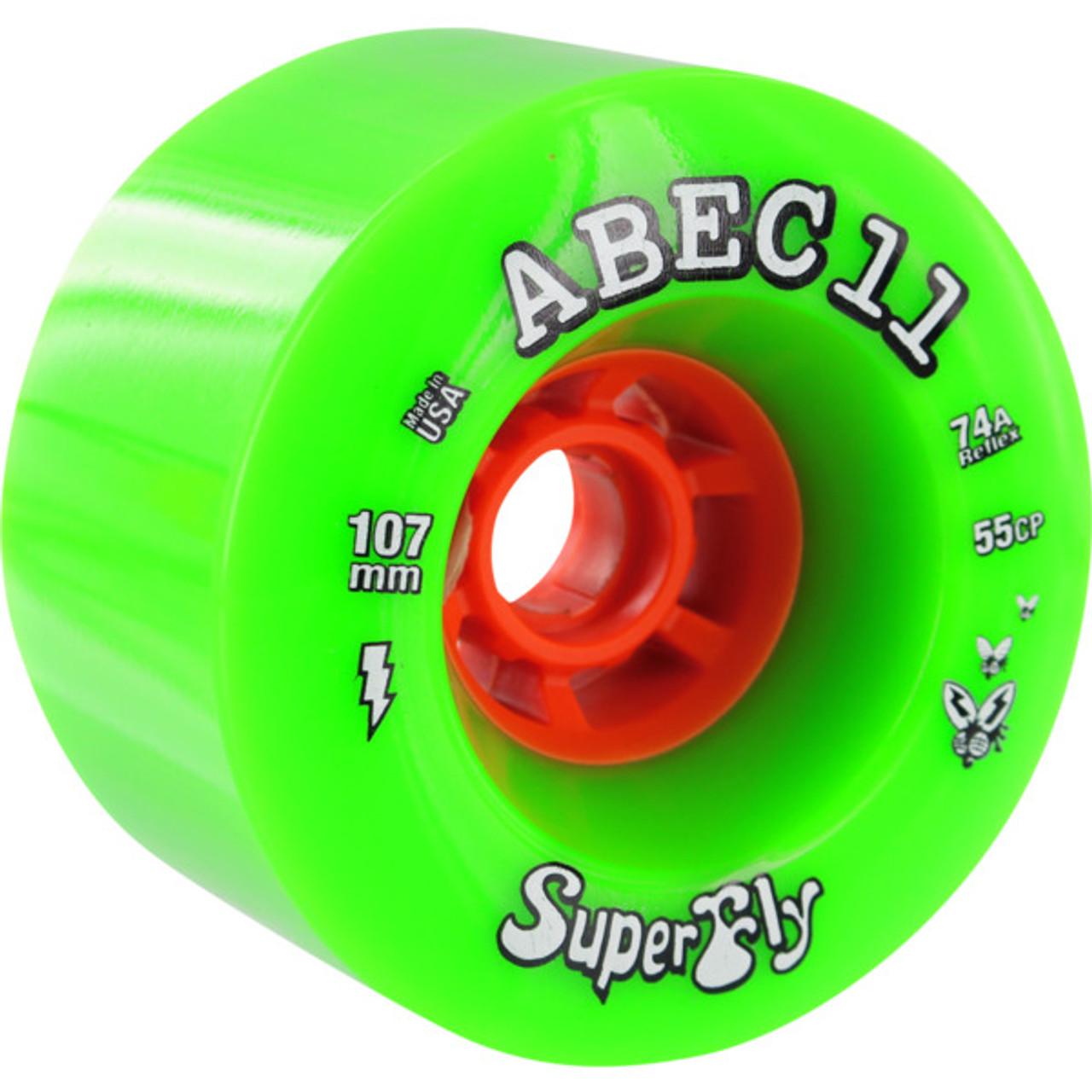 ABEC11 SuperFly Wheels Set Green 107mm/74a  (4 Wheels)