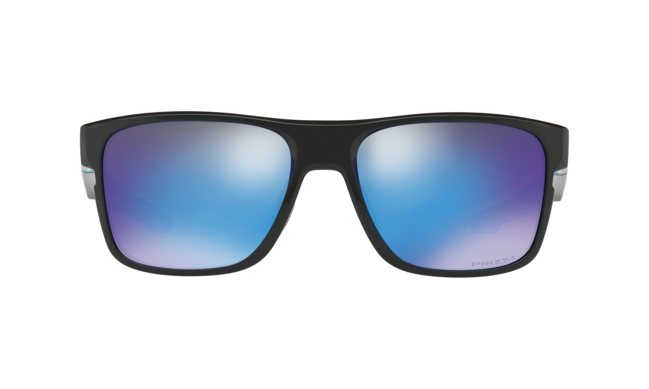 Oakley Crossrange Sunglasses Polished Black Prizm Saphire