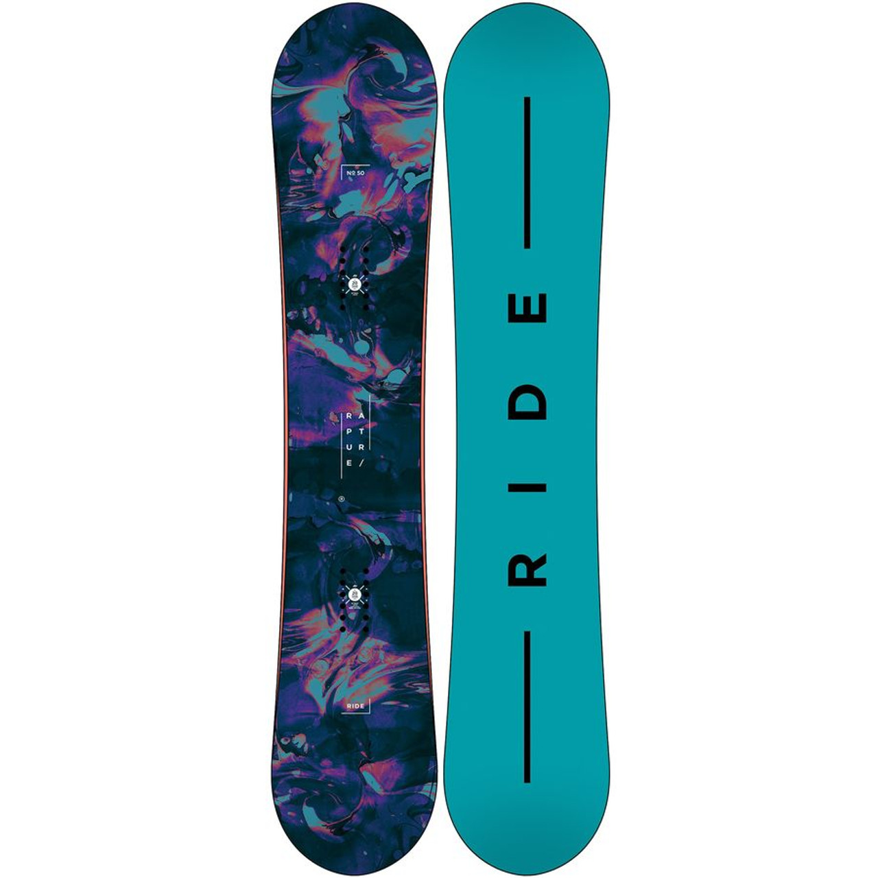 Ride Rapture Womens Snowboard Purple Green 150
