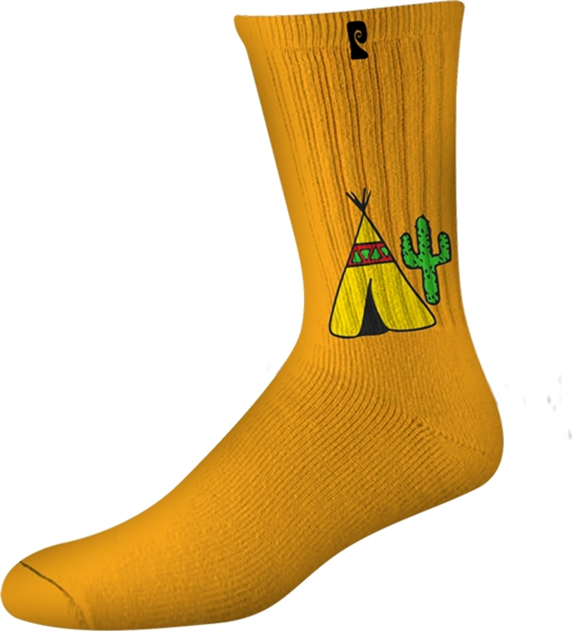PSOCKADELIC PEYOTEE PEE CREW SOCKS ORANGE 1pr