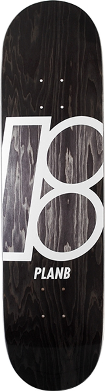 PLAN B STAINED SKATE DECK-8.25 BLACK