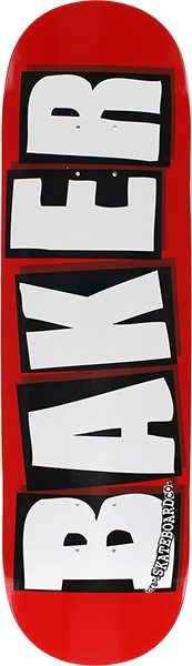 BAKER BRAND LOGO SKATEBOARD DECK 8.5 RED/WHITE