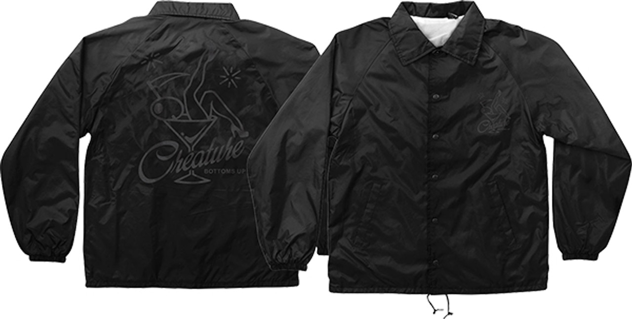 CREATURE BOTTOMS UP COACH WINDBREAKER MEDIUM BLACK