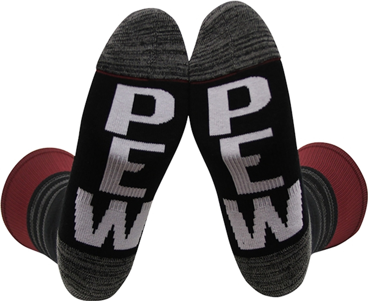 FUEL STD CREW FEATHERLITE II SOCKS JAILHOUSE/PEW PEW