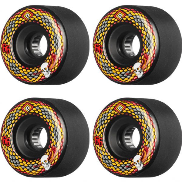 Powell Snakes Wheels Set Black Yellow 69Mm/75A | Boardparadise.com