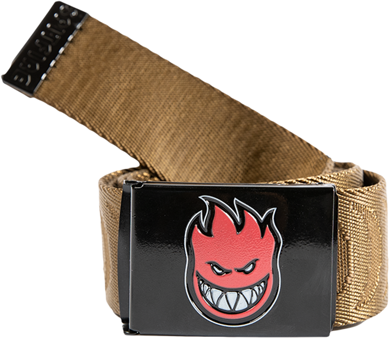 SPITFIRE BH FILL CRESCENT JACQUARD WEB BELT BRWN/BLK/RED