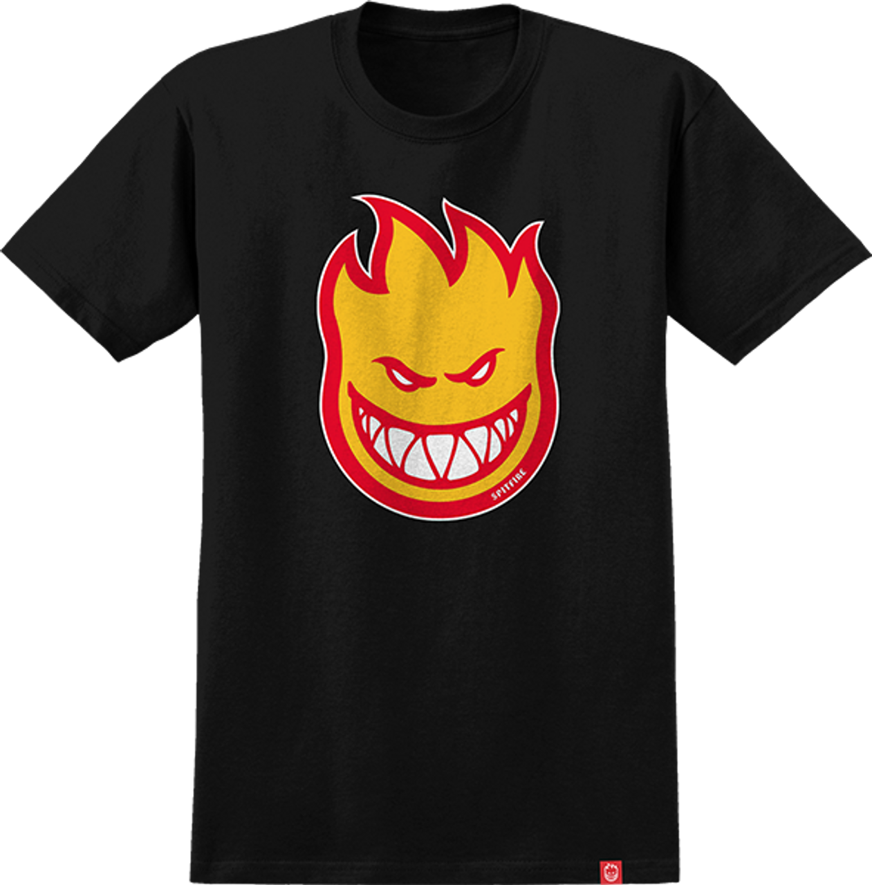 SPITFIRE BIGHEAD FILL SS TSHIRT MEDIUM BLK/GOLD/RED