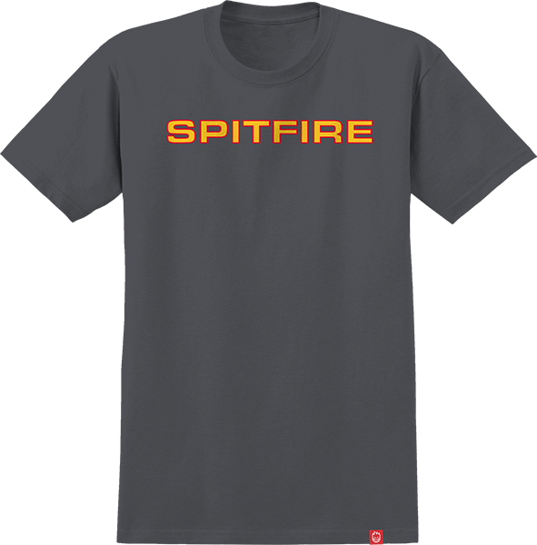 SPITFIRE CLASSIC '87 SS TSHIRT LARGE  CHARCOAL/GOLD/RED