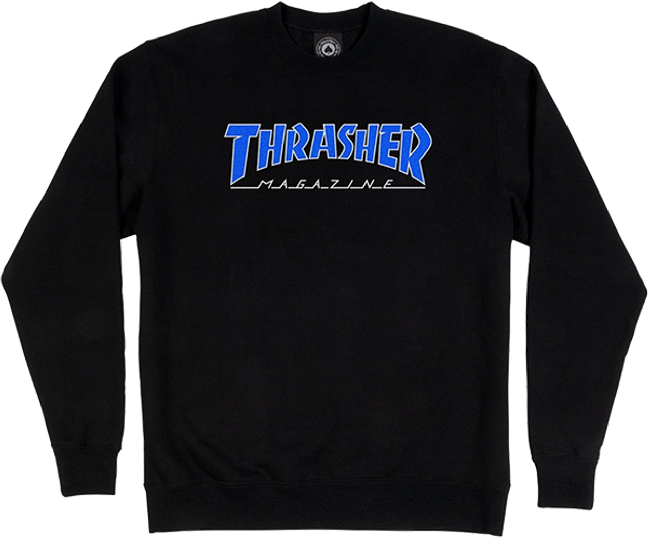 THRASHER OUTLINED CREW/SWT XLARGE BLACK/BLUE