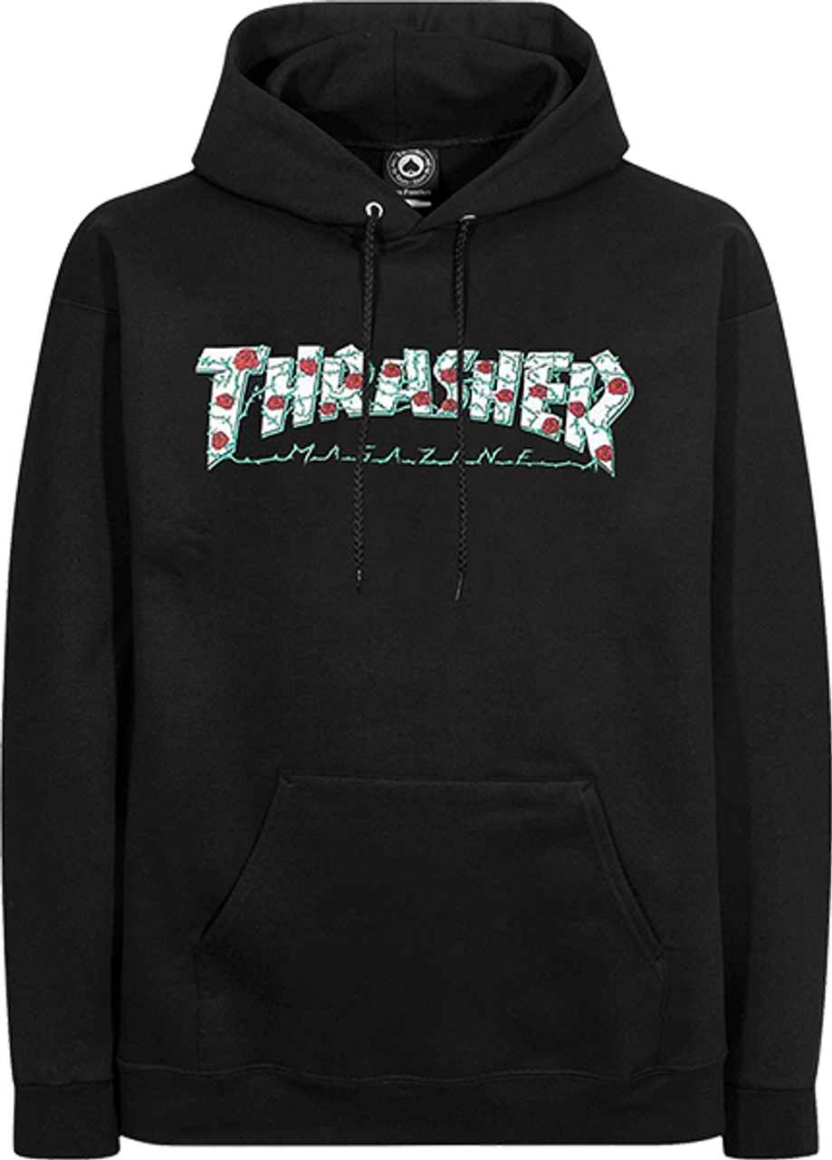 THRASHER ROSES HD/SWT SMALL BLACK