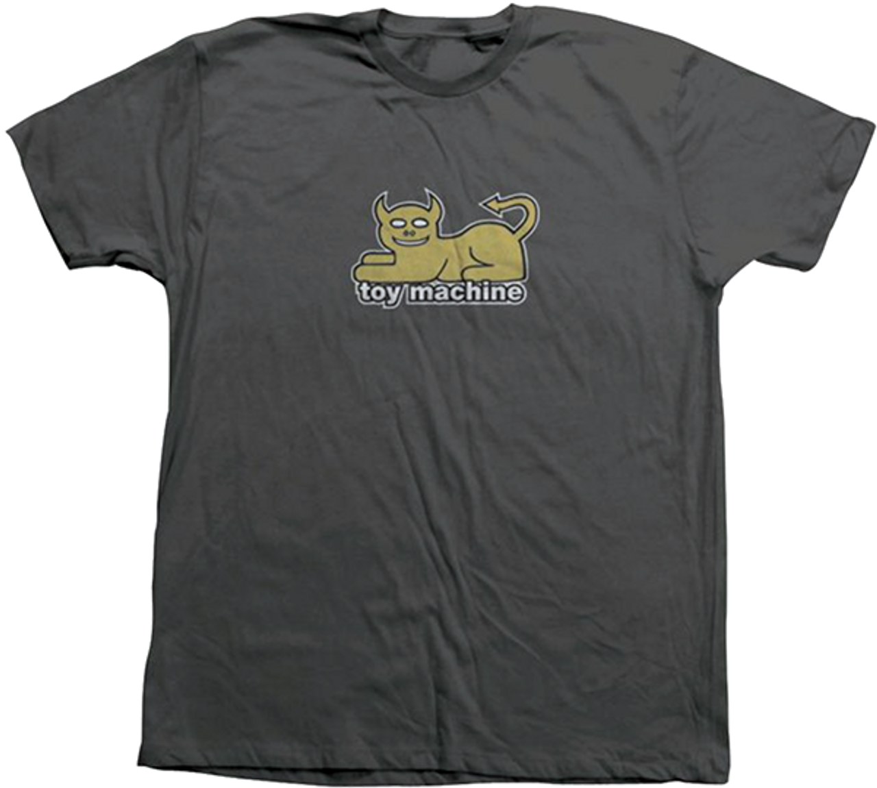 TOY MACHINE DEVIL CAT SS TSHIRT XLARGE CHARCOAL/GOLD