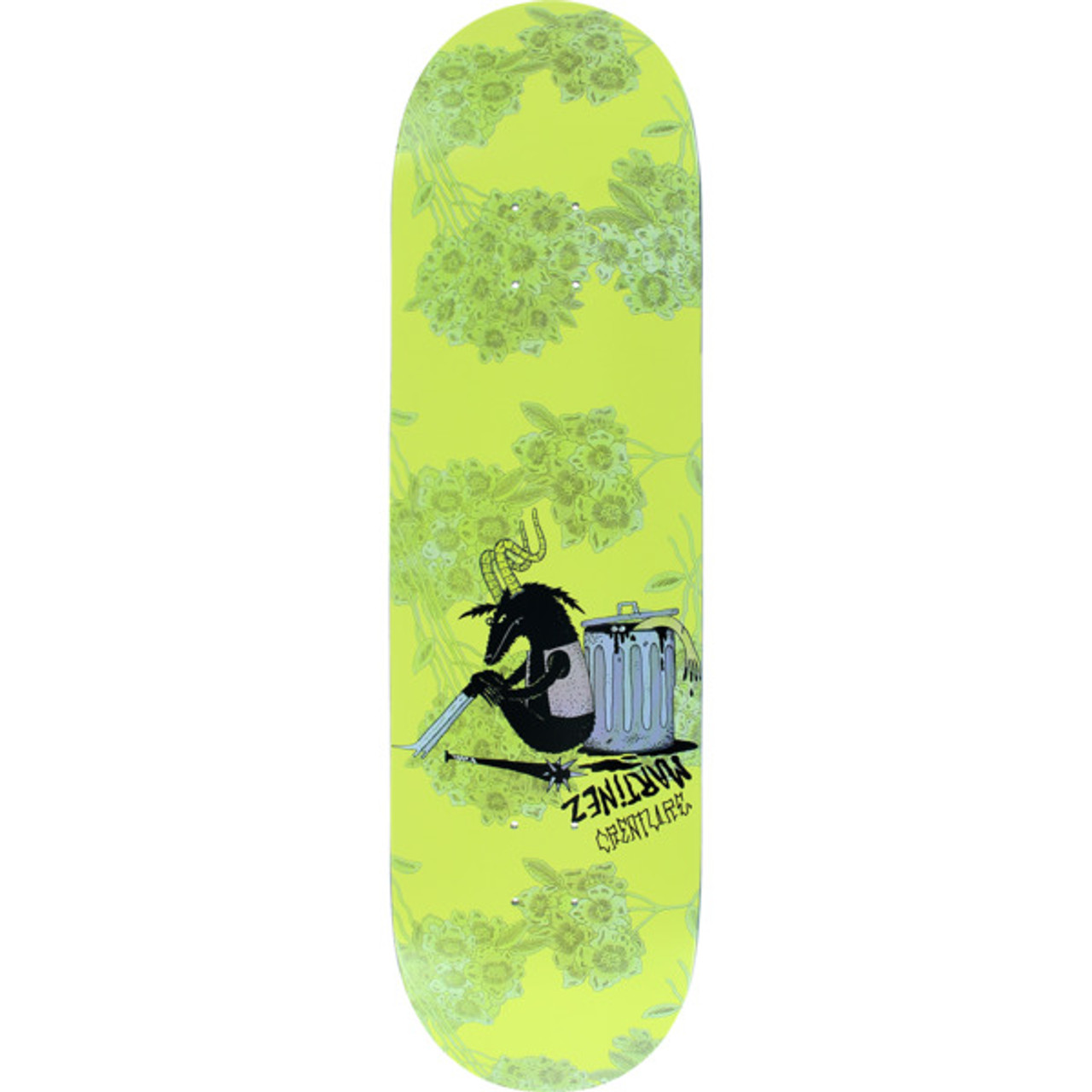 Creature Martinez Trashcan Skate Deck Yellow 8.5