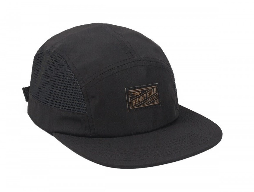 Benny Gold Side Mesh 5 Panel Hat Black 