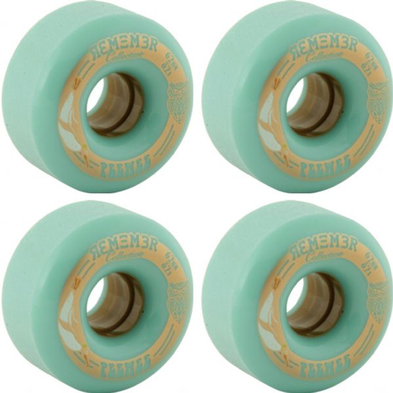 Remember PeeWee Wheels Set Seafoam 62mm/82a