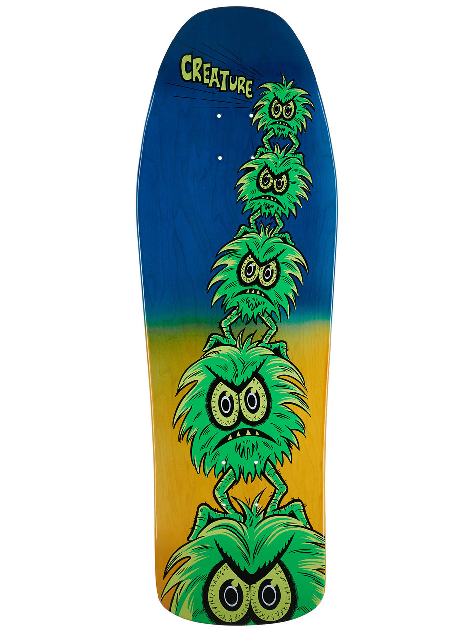 Creature Creeps Relic Skate Deck Blue Yellow 10" w/ Grip