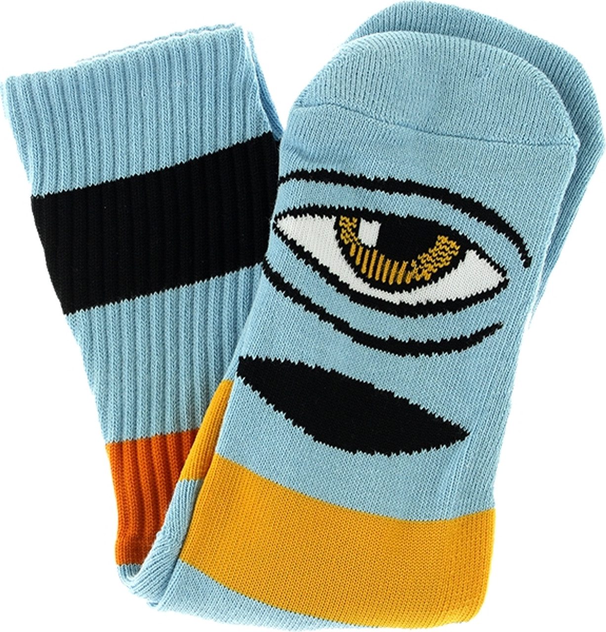 TOY MACHINE SECT EYE BIG STRIPE CREW SOCKSMALL BABY BLUE 1pr