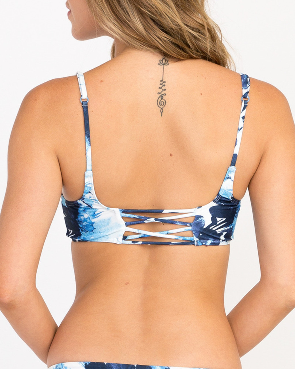 RVCA Womens Paint Flower Bralette Bikini Top