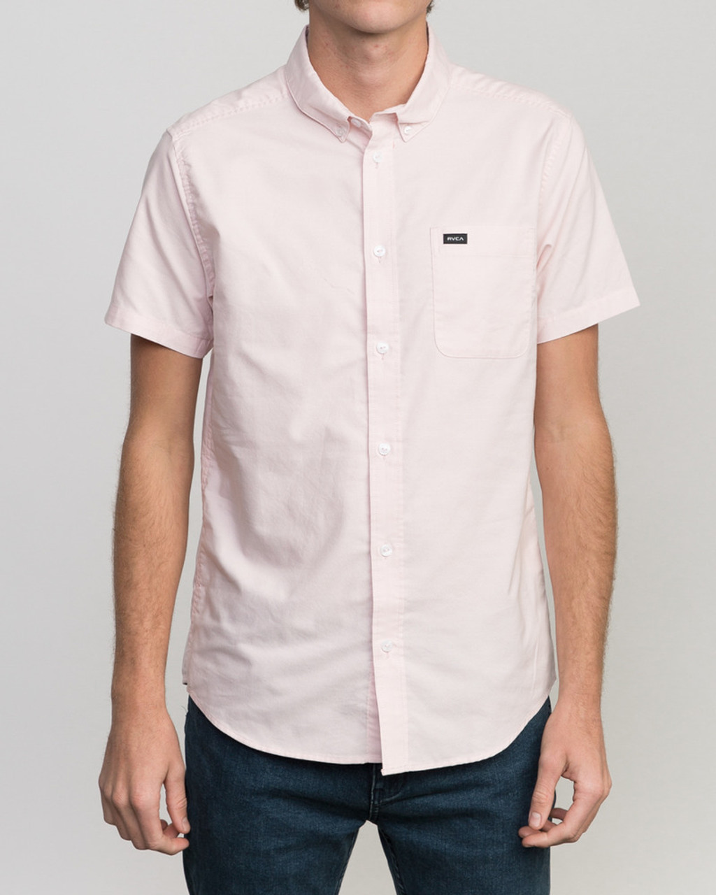 RVCA THATLL DO SS Woven Mens Lt Pink