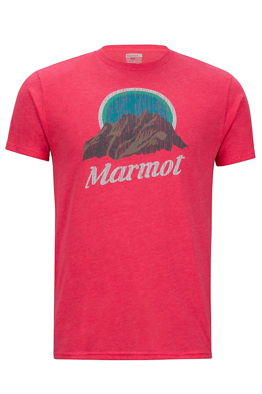 Marmot Pikes Peak SS Tshirt Mens Red Heather