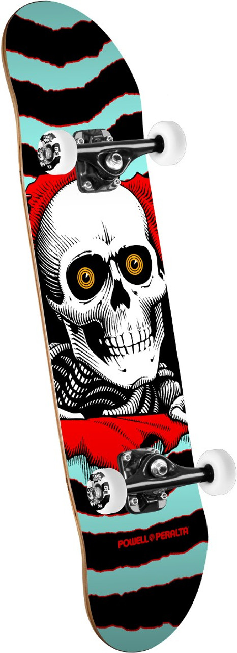 Powell Peralta Ripper skateboard Complete Turqoise Red 7.5