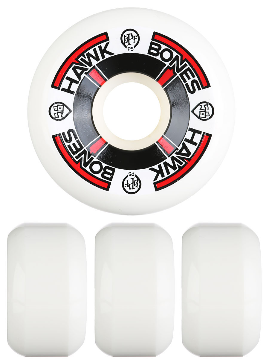 Bones spf Tony Hawk ボーンズ ウィール 104a 60mm Bones Hawk T-Bones Wheels Set White Red Black 60Mm/104A